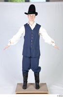  Photos Medieval Monk in Blue suit 1 19th century Historical clothing Monk a poses whole body 0001.jpg